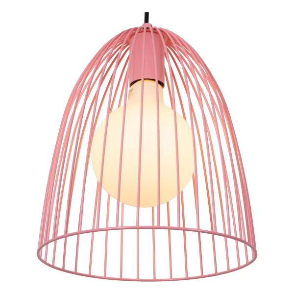 Lucide MACARONS - Hanglamp - Ø 24,5 cm - 1xE27 - Roze - detail 1